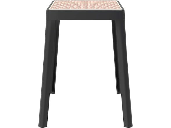 LeisureMod Square Plastic Dining Stool