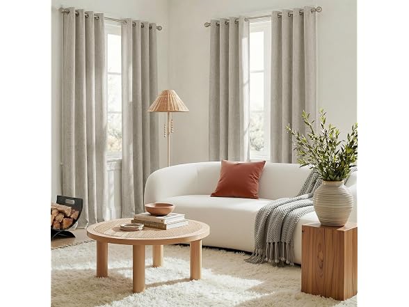 NICETOWN Beige Blackout Curtains 52"W x 84" L