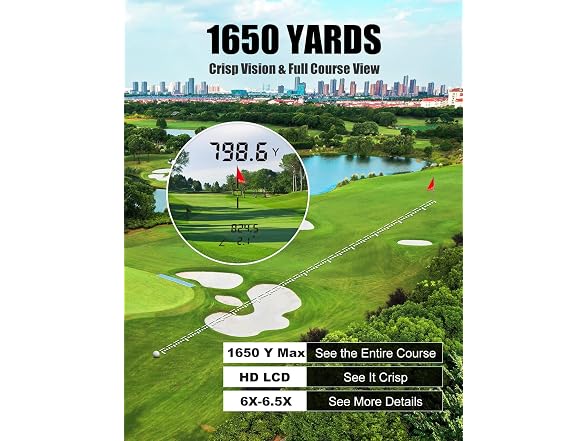 BIRDIEPULSE 1650YD Golf Rangefinder