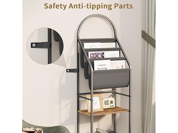 Leadpro Bookshelf with 3 Tier Vinyl Holder