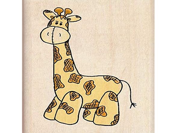 EK Success Inkadinkado Giraffe Wood Stamp