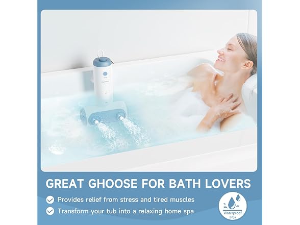 Portable Jets for Tub, Dual Mode Bubble