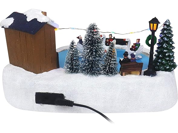 Top Treasures Christmas Shop w/Moving Swans