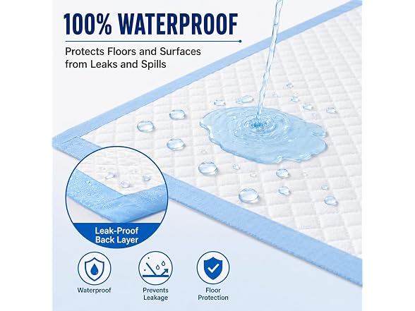 Suptinwear Puppy Pads, 6-Layer Dog Training Pads, 100Ct