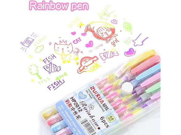 BIWONUI XIANNV Rainbow Pens Kawaii Color