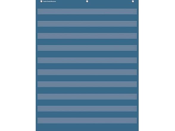 Slate Blue 10 Pocket Chart (34" x 44")