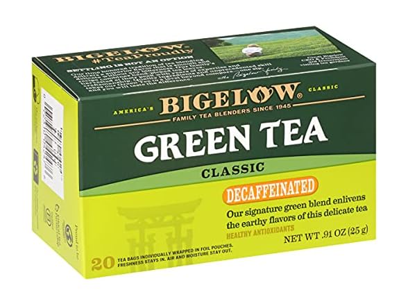 20Ct Bigelow Tea Classic Green Tea, Decaffeinated