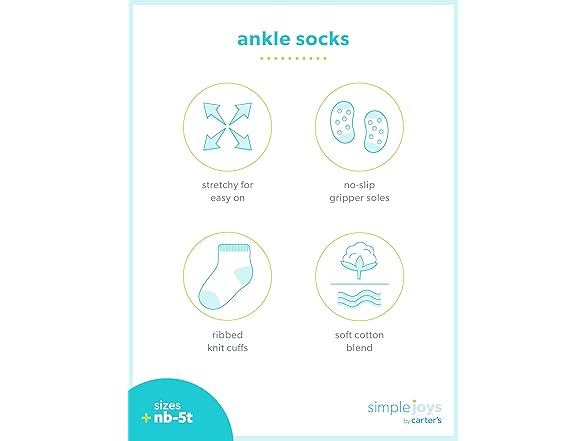 Simple Joys Ankle Socks (0-6M)