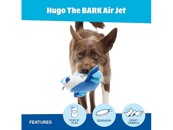 Barkbox Hugo the BARK Air Jet Dog Toy | Plush