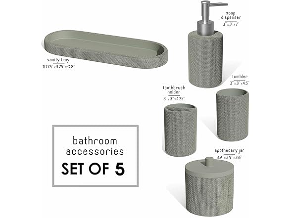 Clara Clark 5pc Bathroom Set