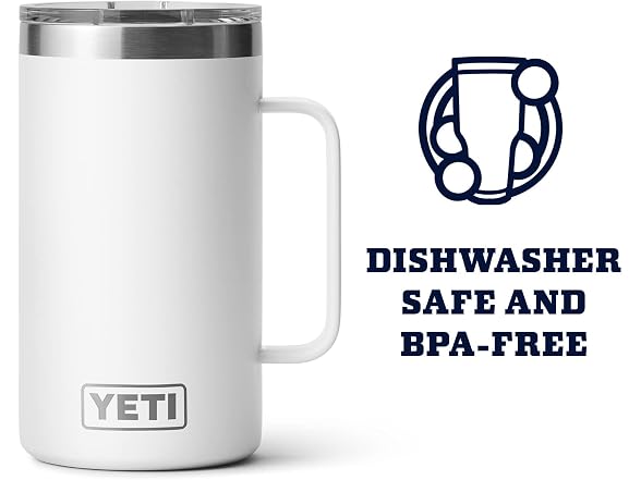 YETI Rambler 24oz Mug, White