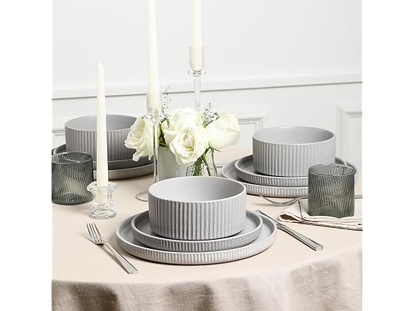 Stone Lain Haven Stoneware 12-Piece Dinnerware