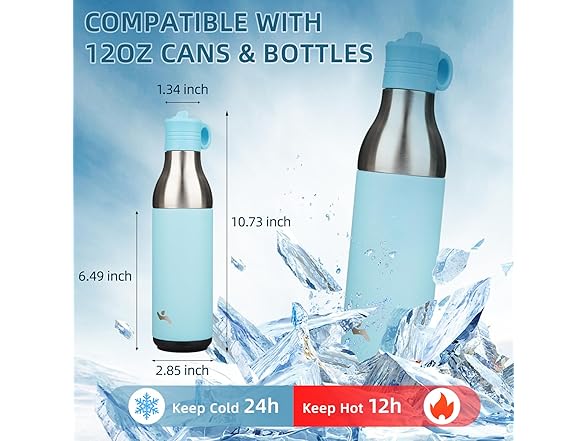 Stainless Steel Water Bottle with Straw Macaron Green