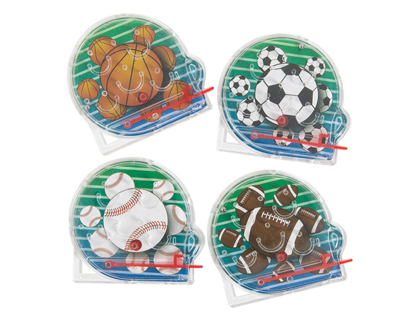 Assorted Plastic Mini Sport Ball Pinball Games