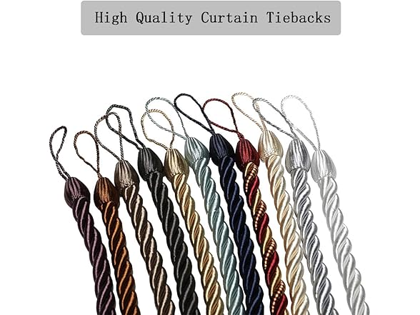 Curtain Drapery Rope Tiebacks 4 Pack