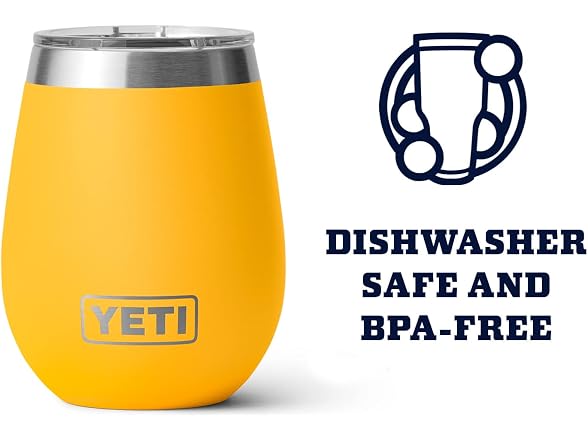 YETI Rambler Wine Drinking Cup, 10oz, Alpine Yellow