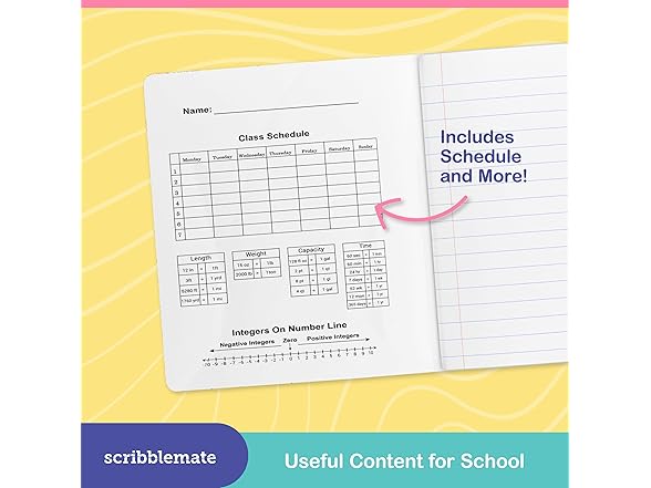 ScribbleMate Cute Composition Notebook