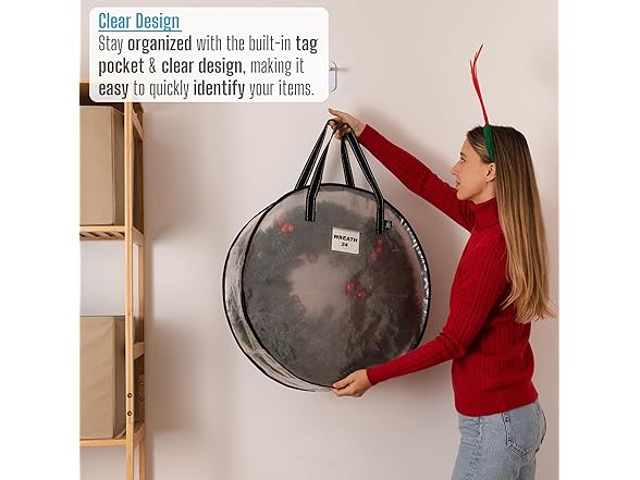 Veno 2 Pack Wreath Storage Bag - Choose Size
