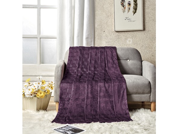 Amrani Embossed Microplush Blanket - Gallery 3