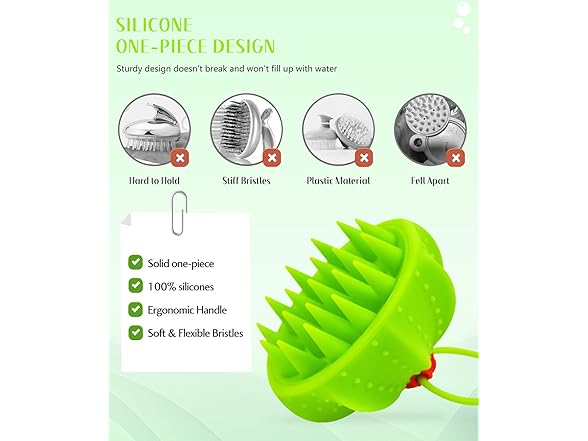 ROMI FLORIA Silicone Scalp Massager Shampoo Brush