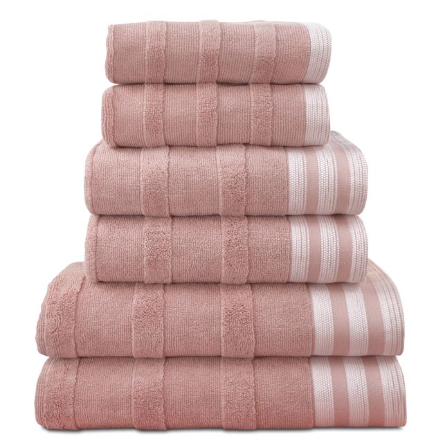6-Piece Jacquard Stripe Kyoto Towel Set - Gallery 17