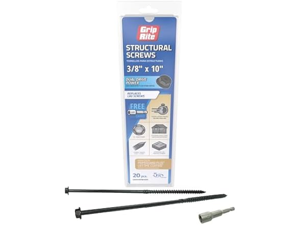 Grip-Rite Grip-Rite GRSSHW381020 3/8" x 10" Struc