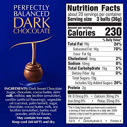 Lindt LINDOR Dark Choc Truffles 60ct - Gallery 6