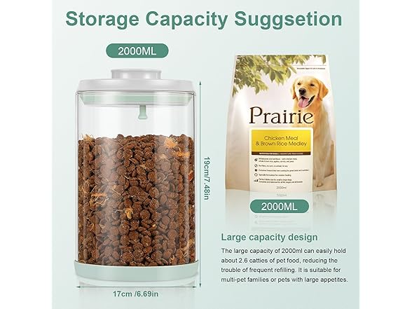 Dog Treat Container Airtight Jar