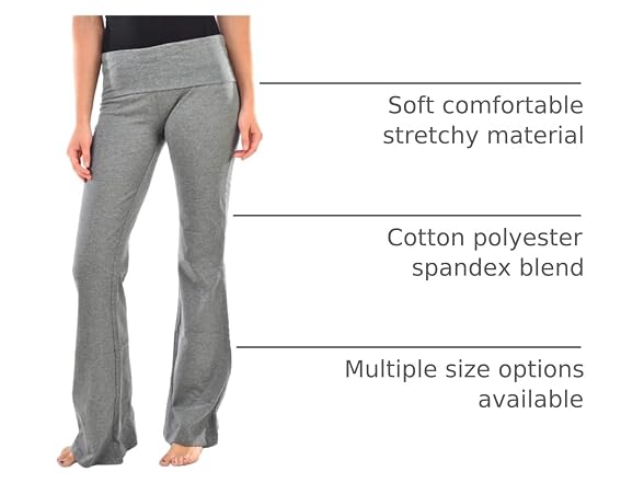 Mopas Women (L) Soft Comfy Cotton Spandex Pants