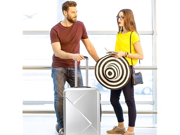 Edtian 3-Piece Luggage Sets - PC+ABS Suitcases  Silver