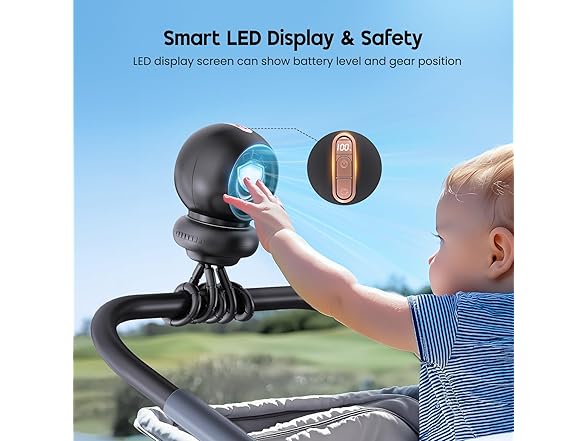 WITHOUSE Baby Stroller Fan