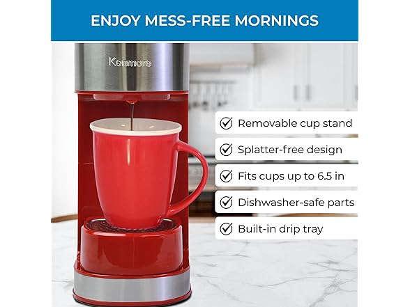 Kenmore Single Serve Coffee Maker Red