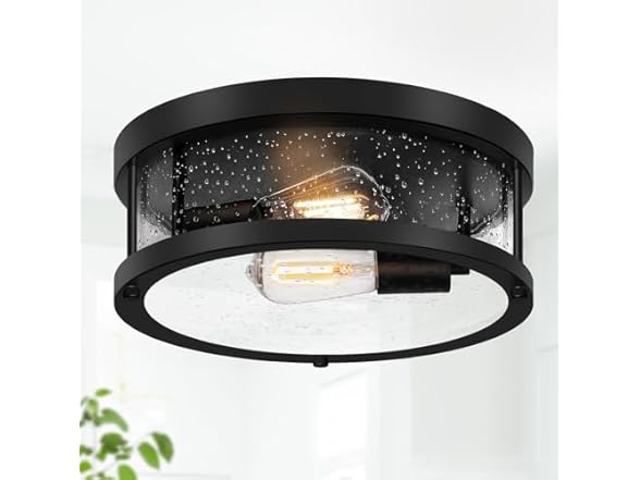 Brightever Black Flush Mount Ceiling Light Fixture