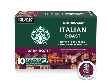 $8.99, Was $15.23, 40% Off! Starbucks Italian Roast K-Cups 10ct dealfomo