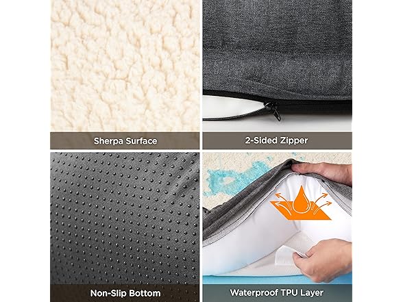 Bedsure Memory Foam Dog Bed for Large Dogs