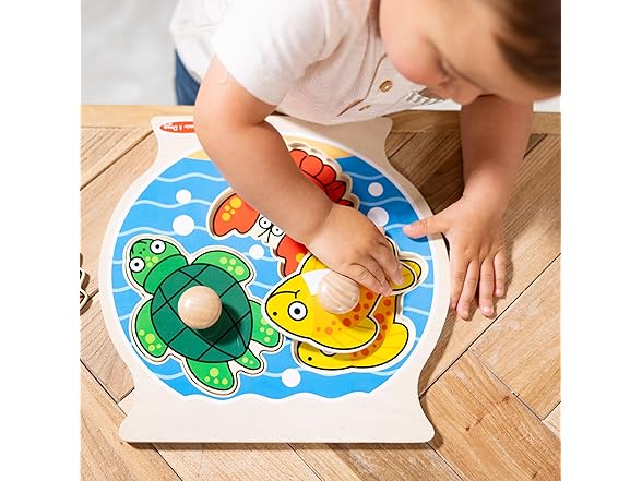 Melissa & Doug Wooden Jumbo Peg Puzzle