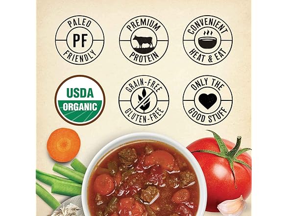 True Primal Beef & Vegetable Organic Soup, 8PK