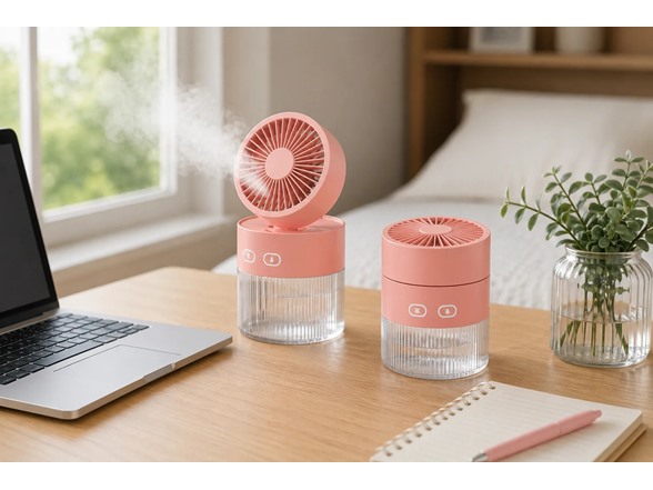Mist Cooling Fan Compact Desktop Fan