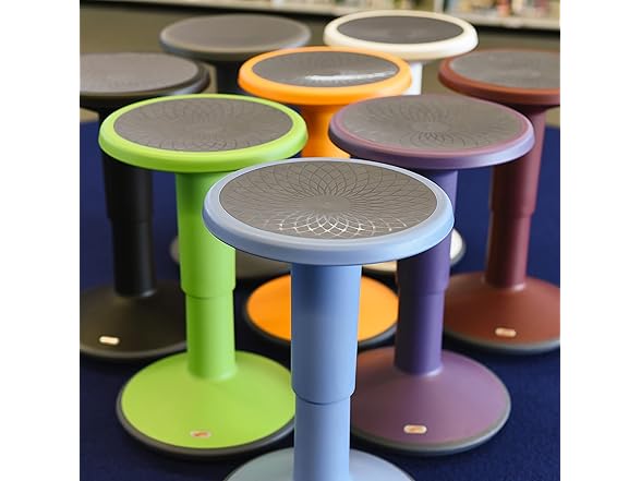 ECR4Kids SitWell Wobble Stool, Grey