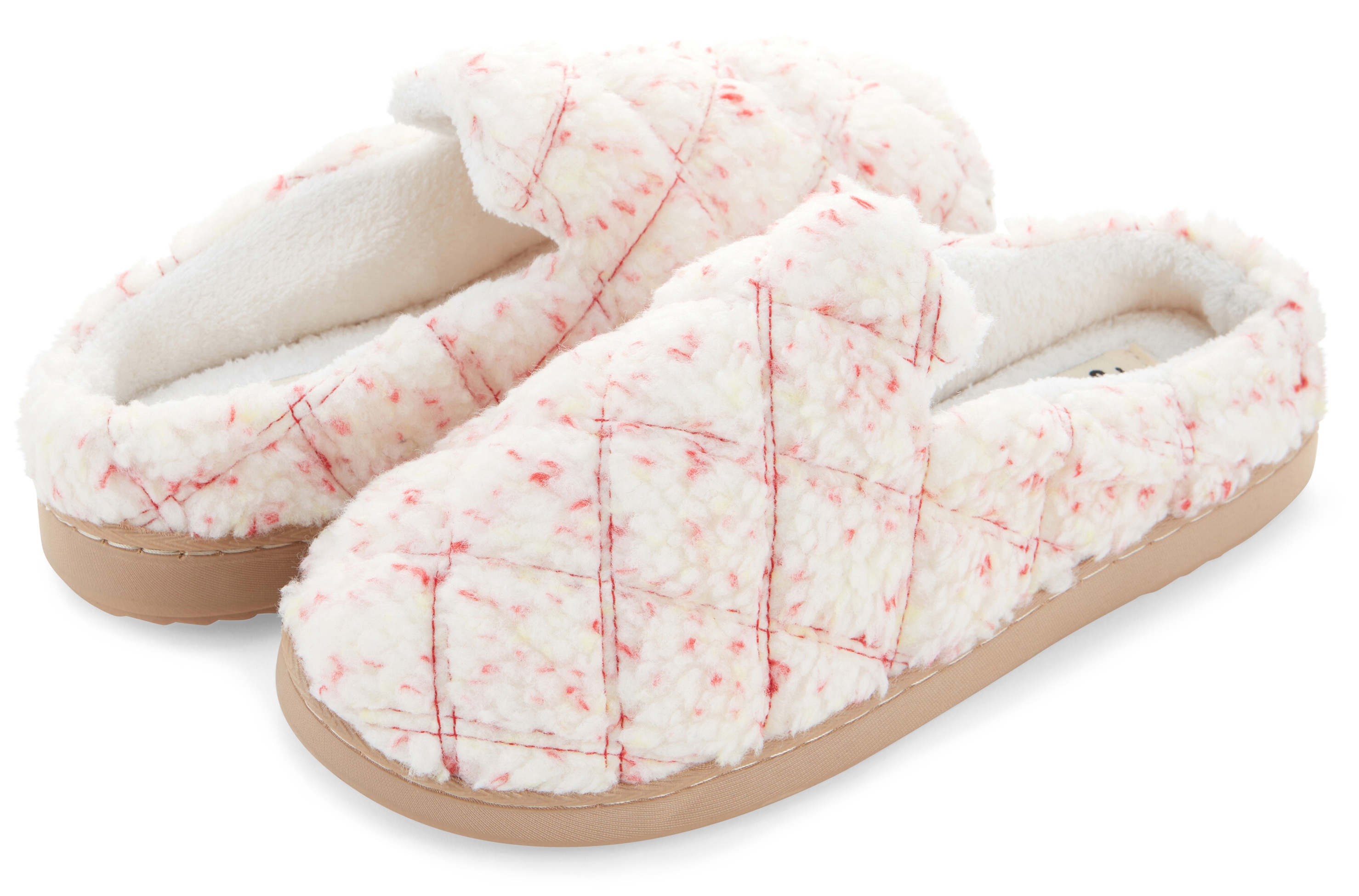Floopi Womens Sherpa Fur Quilted Slippers - Gallery 11