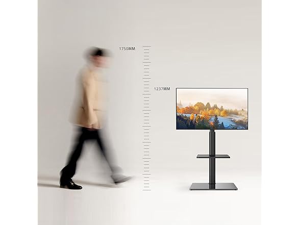 FITUEYES Floor TV Stand | 1 Shelf