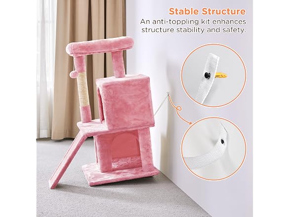 Yaheetech Cat Tree for Indoor Pets, 36in Tower Condo