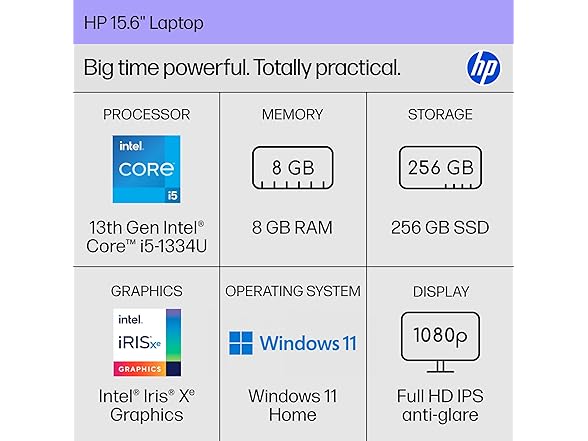 HP 15.6" FHD 13th Gen i5-1334U Laptop