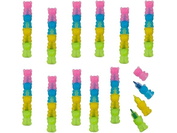Fun Express 6" Stackable Bears Highlighters