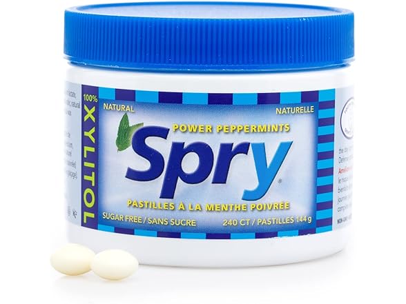 Spry Xylitol Peppermint Sugar Free Candy