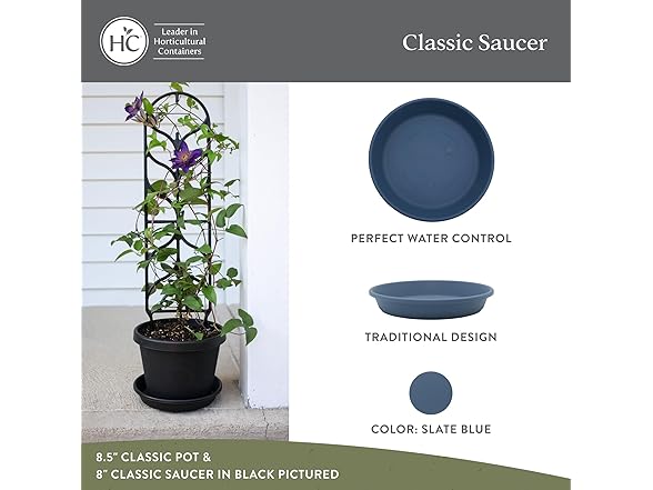 The HC Companies 14 Inch Round Plastic Classic Plant Saucer