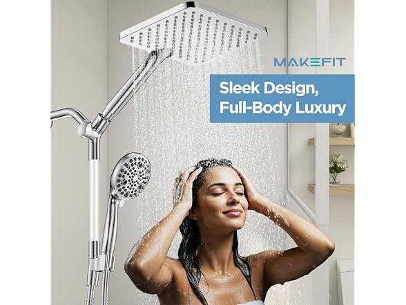 Dual Handheld Shower Head Combo, 2-In-1