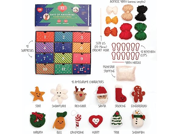 Red Heart Advent Calendar Multi Color Yarn