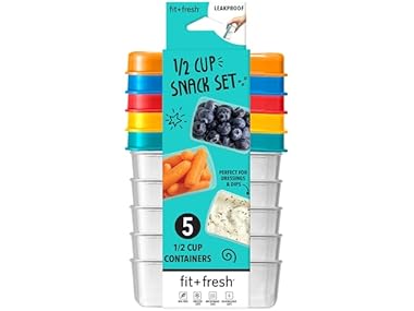 $6.99, Was $21.49, 67% Off! Fit & Fresh 1/2-Cup Snack Set dealfomo