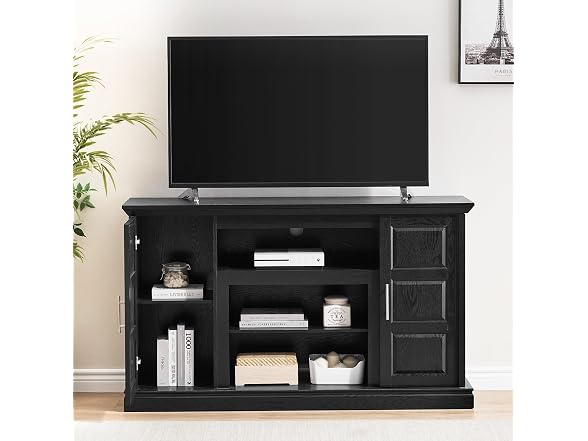 IDEALHOUSE 65" Farmhouse TV Stand, Black
